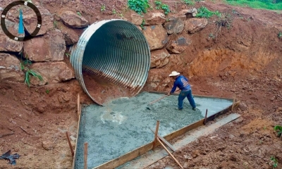 Pontes de Madeira estão sendo substituidas por tubos de aço em Guarantã do Norte