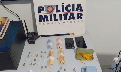 PM faz apreensão de drogas no Centro Antigo de Peixoto de Azevedo
