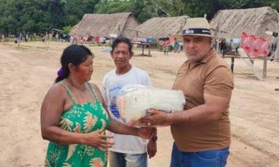Povos Indígenas recebem alimentos em aldeia Peixotense
