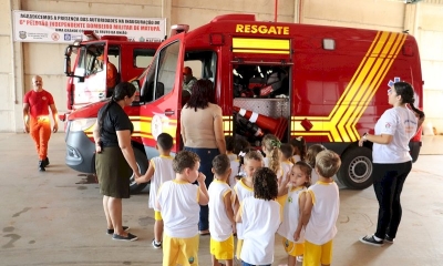 Alunos visitam Corpo de Bombeiros Militar de Matupá