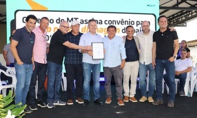 Governador Mauro Mendes visita obra do Hospital Municipal de Terra Nova