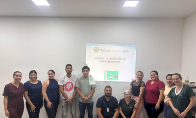 Hospital Municipal de Guarantã: Treinamento sobre cuidados na administração de hemoderivados