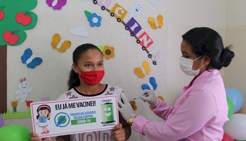 Peixoto começa a vacinar crianças de 5 a 11 anos