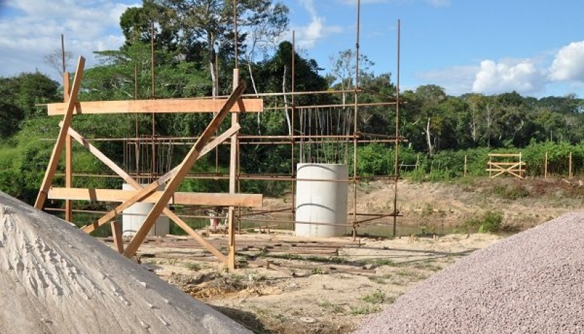 Iniciada Obra de Construção da Ponte de Concreto do Rio Peixotinho I