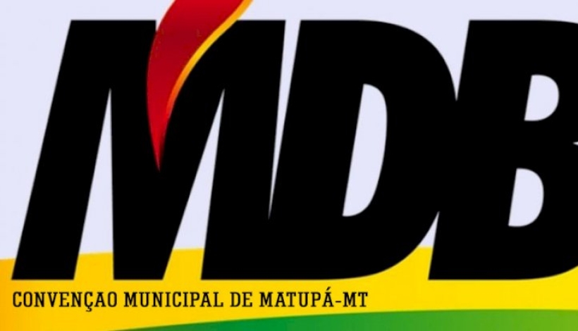MDB Matupaense realizará Convenção Municipal no dia 17