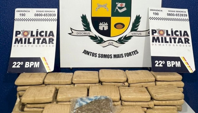 Polícia apreende 80 tabletes de maconha na MT-322
