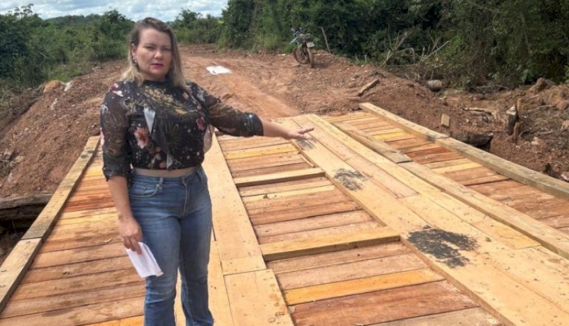 Vereadora Eliege continua trabalhando para garantir estradas em União do Norte