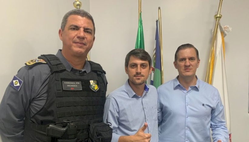 Prefeito Bruno Mena discute com a SESP-MT e CGPMMT investimentos em Segurança Pública