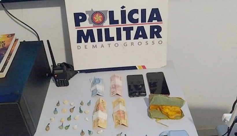 PM faz apreensão de drogas no Centro Antigo de Peixoto de Azevedo