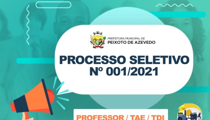 Prefeitura publica Edital de Processo Seletivo da Educação em Peixoto