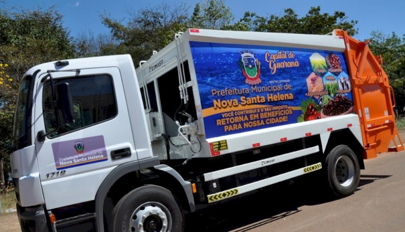 Caminhão Compactador de Lixo 0 Km otimiza serviços de coleta em Nova Santa Helena