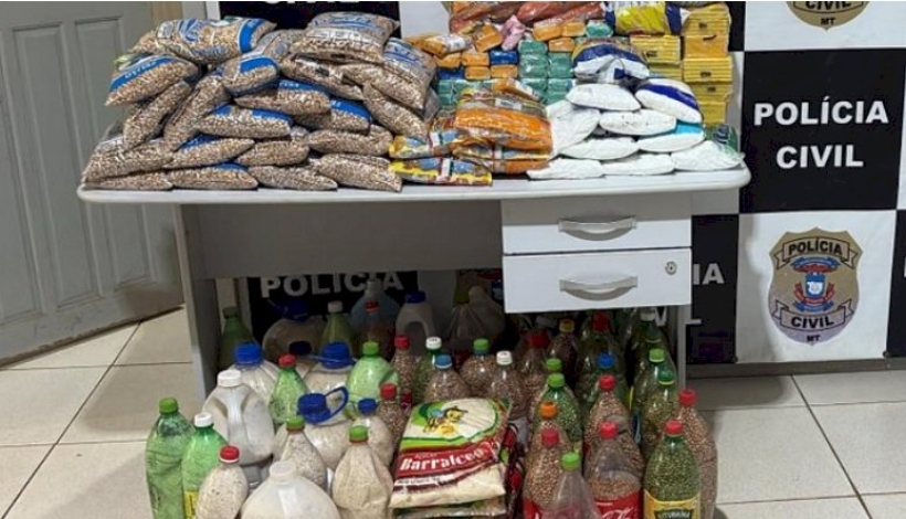 Itens de cestas básicas desviados de programa social são apreendidos em Guarantã