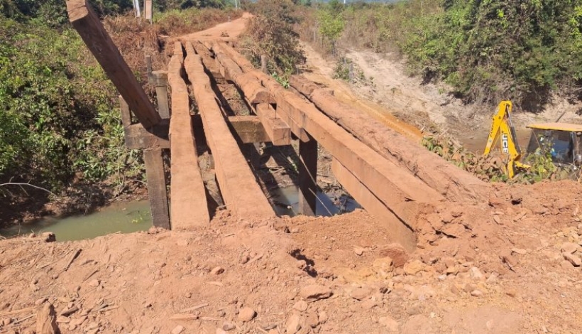 Iniciada a recuperação da Ponte do Rio Peixotinho II entre Matupá e Peixoto
