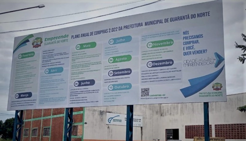 Em Outdoor Prefeitura de Guarantã mostra gestão transparente