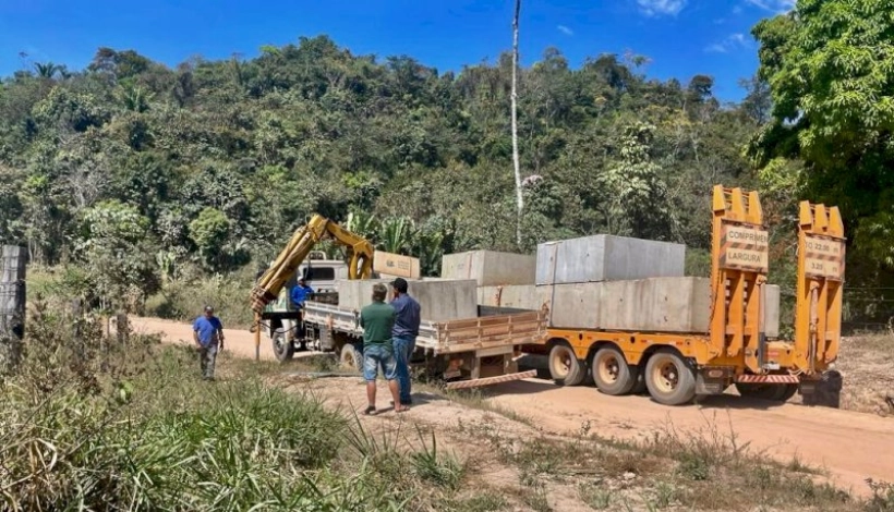 Estradas do Vida Nova receberão aduelas e manilhas de concreto