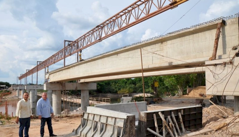 Ponte do Rio Braço Norte na MT-322 deverá estar concluída em fevereiro