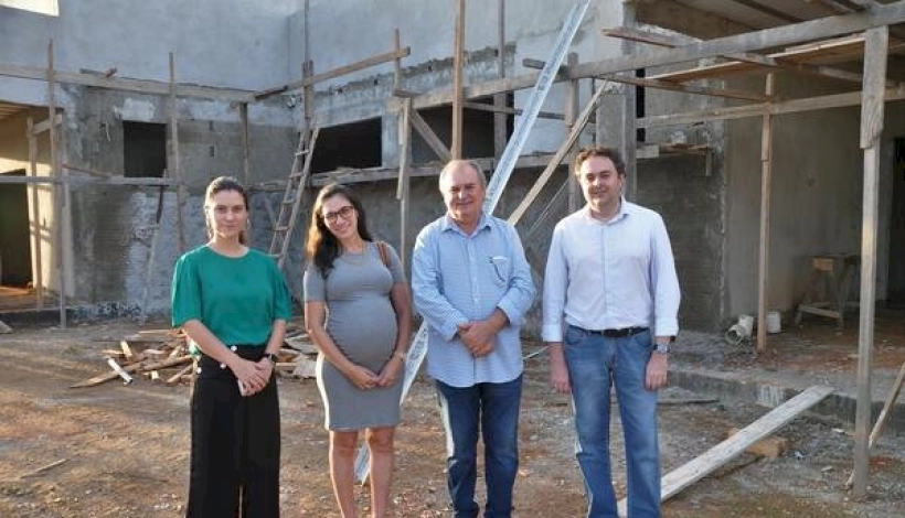 Prefeito, Promotora de Justiça e Delegada vistoriam obras da Delegacia de Polícia Matupaense