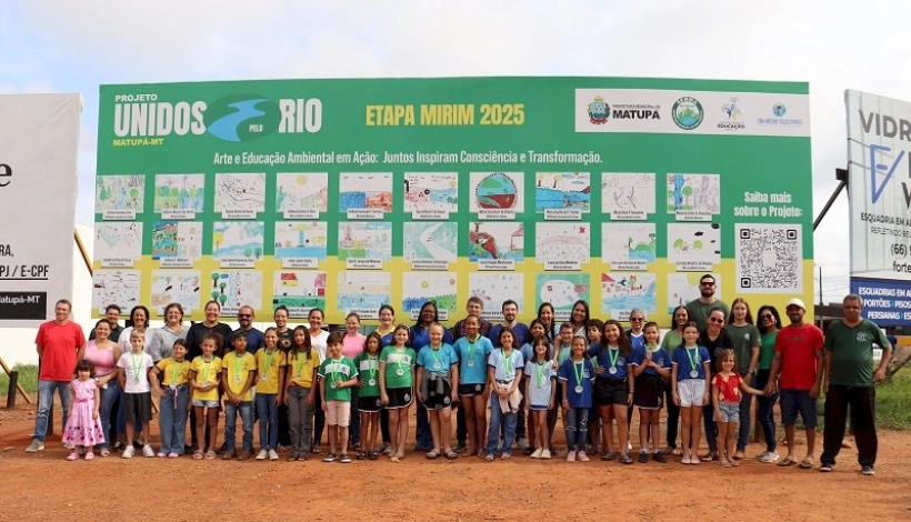 SEMMA Matupá inaugura Outdoor Expositivo do Concurso de Desenhos Unidos Pelo Rio 2025