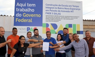 Lançada obra da Escola Municipal em Tempo Integral em Peixoto de Azevedo