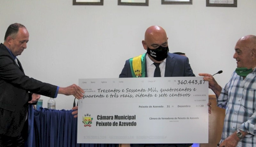 Ex-Presidente Gilmar Santos devolve R$ 360 mil à Prefeitura Municipal de Peixoto de Azevedo