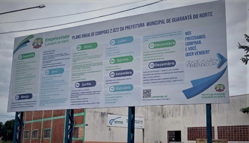Em Outdoor Prefeitura de Guarantã mostra gestão transparente