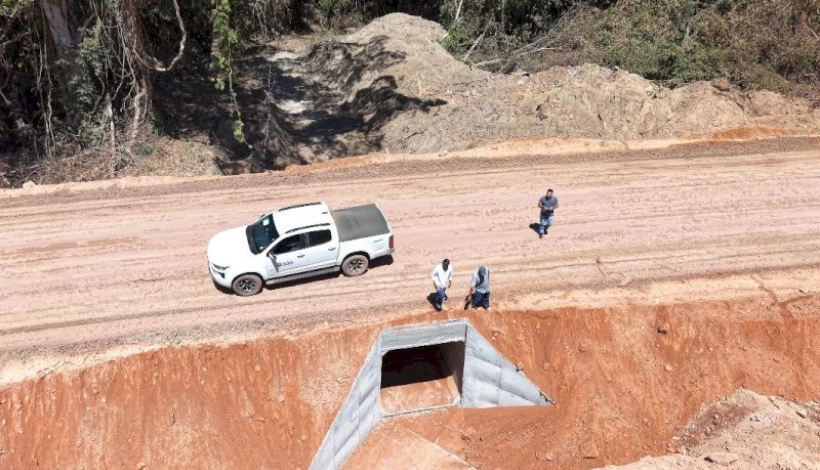 Obras de Galerias e Bueiros concluídas na E-70 em Matupá